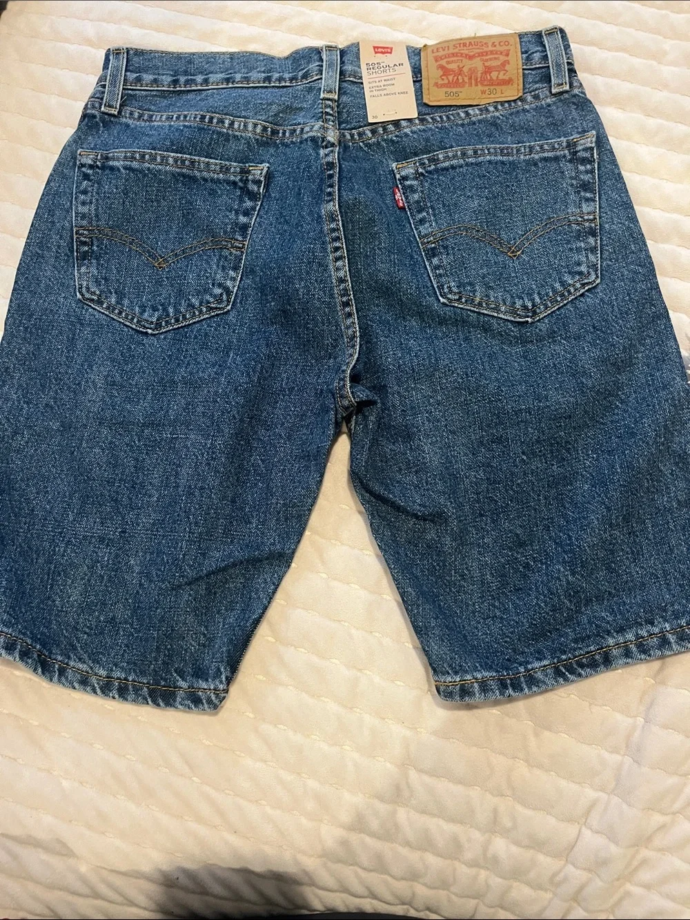 Levi's Men's Dark Blue Denim Jean Shorts with Tag